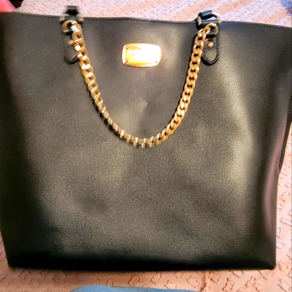 NWOT Black Michael Kors Leather - Picture 1 of 3